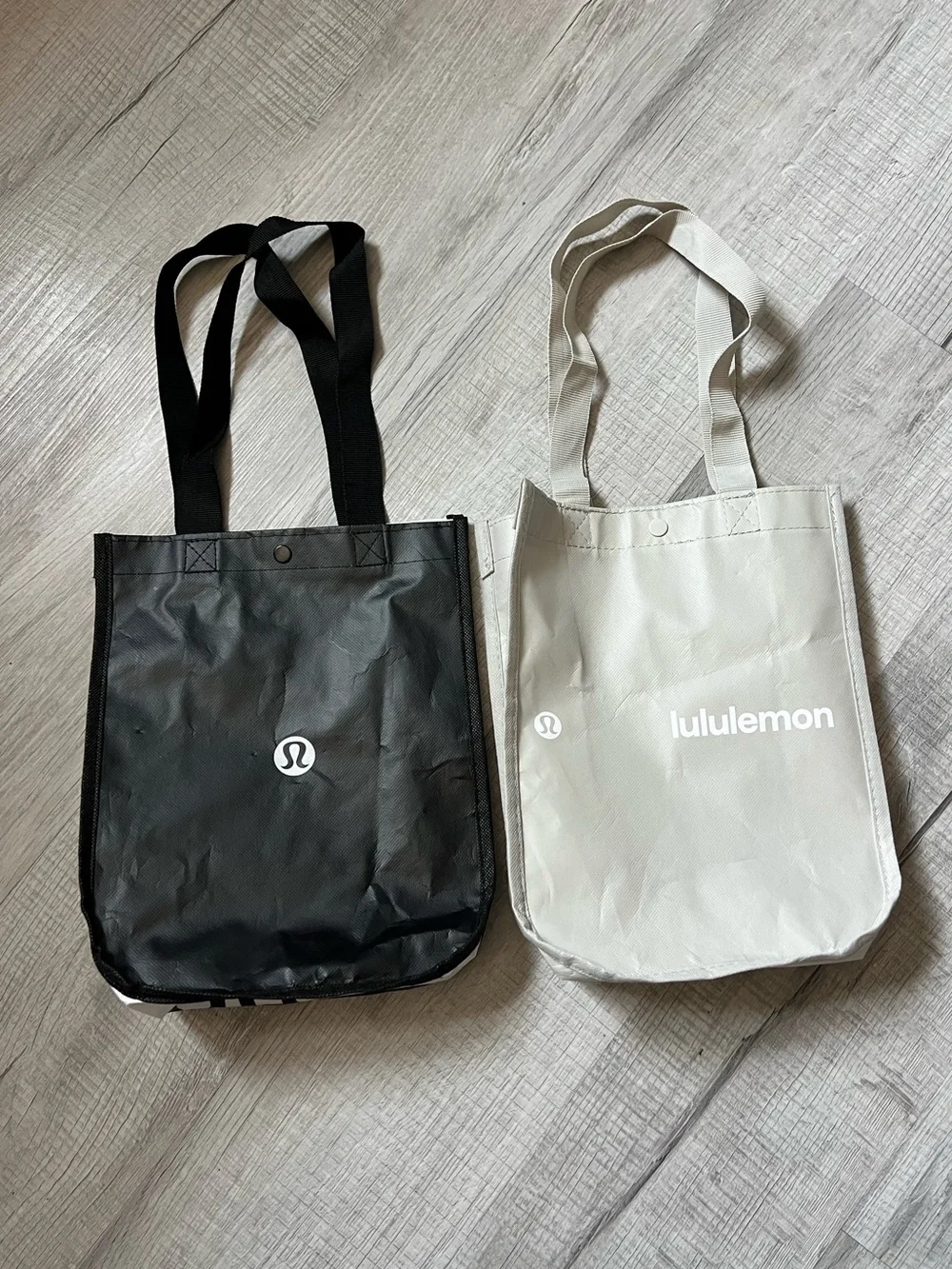LULULEMON athletica SET OF Two  Everyday Tote - Black & Cream